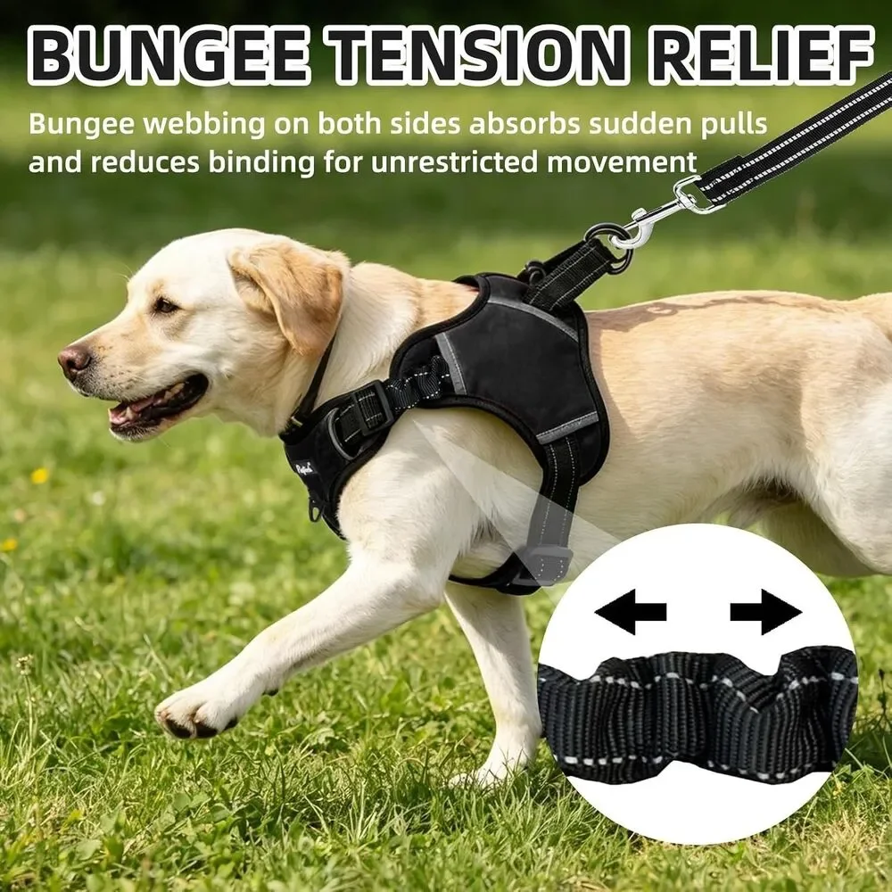 Pupteck No Pull Dog Harness Vest - Black XL